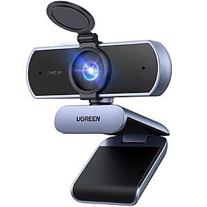 UGREEN 2K PC 웹캠 Ultra HD 마이크 포함 $20.75 이상