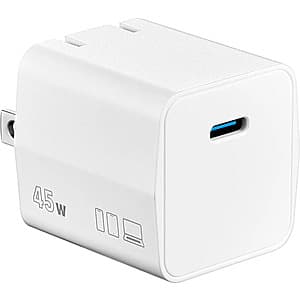 Insignia 45W USB-C Wall Charger w/ Foldable Plug