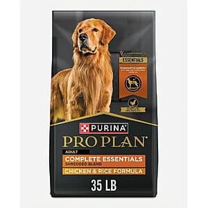 Select Accts: Purina Pro Plan Complete Blend Chicken & Rice Dog Food 35lbs $41.40 S&S + Free S/H