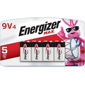 Energizer Max 9V 배터리 4팩