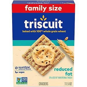 Triscuit Reduced Fat Whole Grain Wheat Crackers 11.5oz $2.85 (S&S 포함)