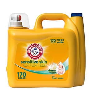 Select Accounts: 170oz Arm & Hammer Sensitive Skin 액체 세탁세제 $10 w/ S&S