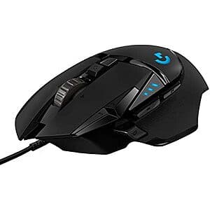 중고/거의새것: Logitech G502 HERO 고성능 유선 게이밍 마우스 $19.15
