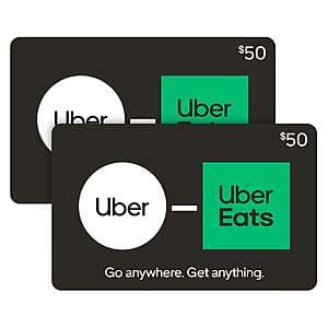Uber/Uber Eats $50 eGift