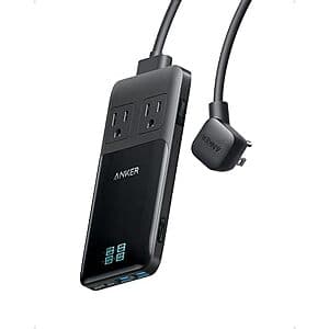 140W Anker Prime 플랫 플러그 멀티탭 5' 연장 케이블 포함 (AC 2개, USB-A 2개, USB-C 2개) $60 + 무료 배송