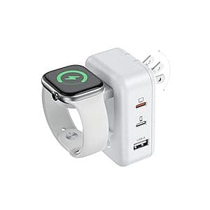 Tinetton 100W Foldable Wall Charger w/ Apple Watch Charging