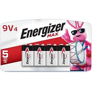 Energizer Max 9V 알칼라인 4팩