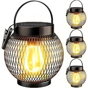 TuyLuxe Solar Lanterns 4pk