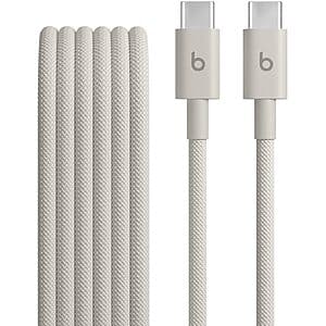 5′ Beats USB-C to USB-C 60W 위븐 고속 충전 케이블 (다양한 색상) $7.60