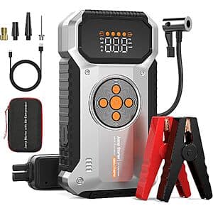 ZKpilse 4000A 휴대용 차량 점프 스타터 및 150 PSI 에어 컴프레서 & 플래시라이트 $29.70 + 무료 배송