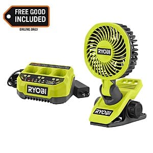 RYOBI USB Lithium 3포트 충전기 + USB Lithium 무선 클램프 팬 (공구만 포함) $39.95 + 무료 배송