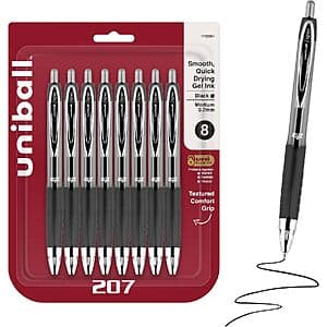 Uni-Ball 207 젤펜 블랙 8개입