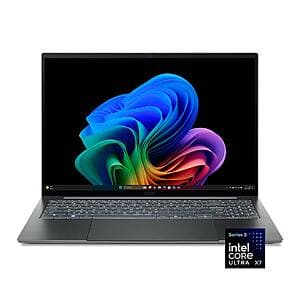 Acer Swift 16 AI 노트북: Ultra X7 358H, 16" 3K OLED 120Hz 터치, 16GB DDR5, 1TB $1000 + 무료 배송