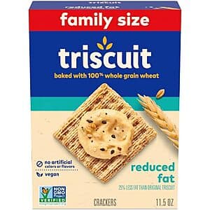 일부 계정 한정: 11.5-Oz Triscuit 저지방 통곡물 밀 크래커 $2.50 w/ S&S