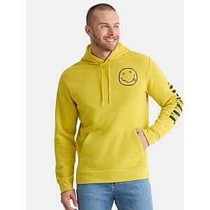 Nirvana Smiley Graphic Pullover Sweatshirt Yellow