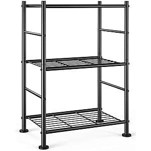 3단 수납 정리 선반 18x12x30 블랙