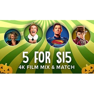 4K 디지털 영화 5편 $15