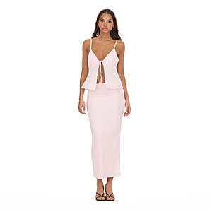 Forever 21 Tie Front Tank Top and Maxi Skirt Set
