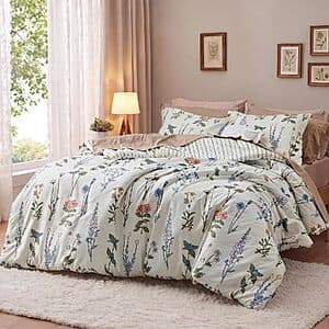 Bedsure 퀸 플로럴 커버리트 3PC