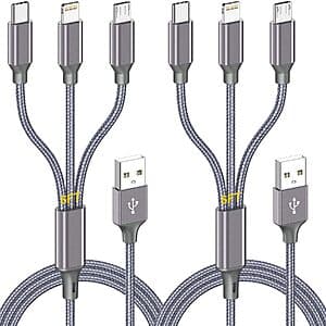 HaoKanDe 3-in-1 충전케이블 2팩