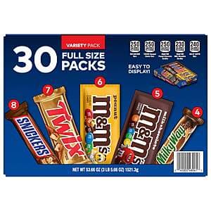 코스트코 M&M's·스니커스 초콜릿 30개입