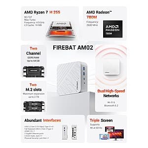 FIREBAT AM02 베어본 미니 PC