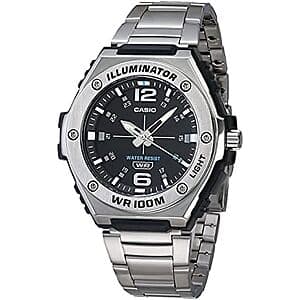 Casio MWA100H Stainless Steel Analog Watch - Silver