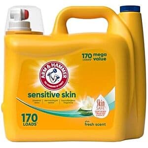 일부 계정 한정: Arm & Hammer Sensitive Skin Plus 액체 세탁세제 170-Oz S&S 적용 시 $10.10
