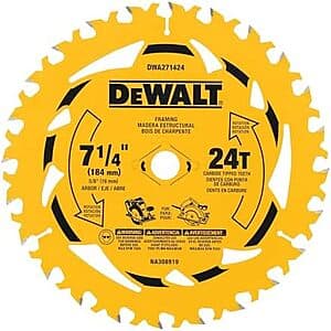 DeWalt 7-1/4" 원형톱날 $7