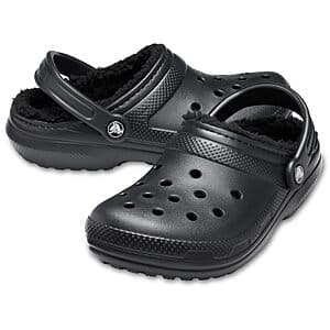 Crocs Unisex-Adult Classic Lined Clog, Black