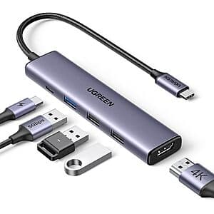 UGREEN 5-Port USB-C Hub with 4K HDMI and 100W PD