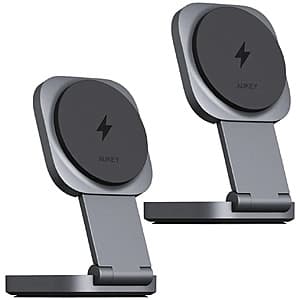 Aukey Magfusion 15W Qi2 2-in-1 Foldable Charger 2-Pack