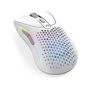 Glorious D2 Wireless Ergonomic Mouse (White)