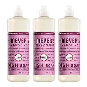 Mrs. Meyer's Clean Day Dish Soap Peony 3-Pk