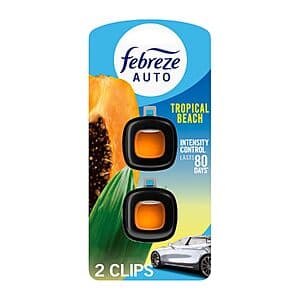 Febreze Auto Vent Clip Air Freshener 2-Ct (Tropical Beach)