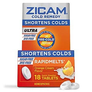 Zicam Rapidmelts 18정 오렌지