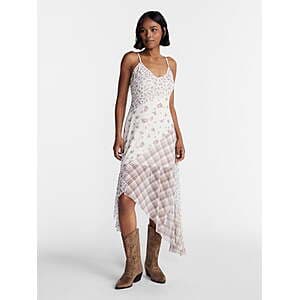 No Boundaries Women's Mix Midi Dress