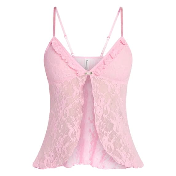 No Boundaries Women's Lace Flyaway Cami Top