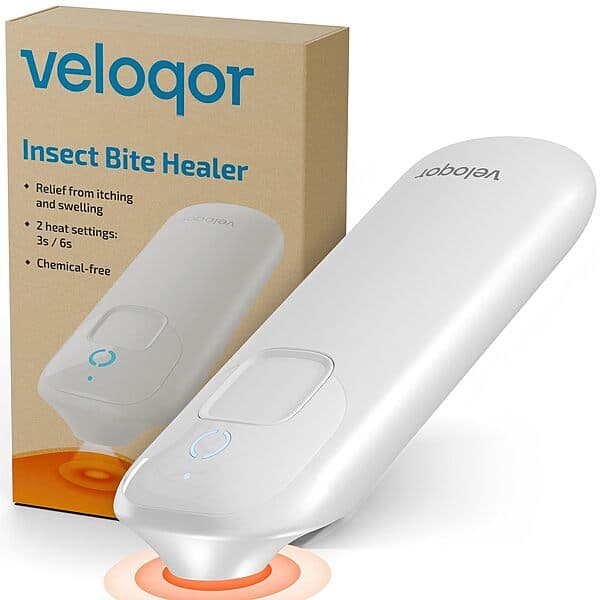 Veloqor Mosquito Bite Relief Tool with Dual Heat Modes