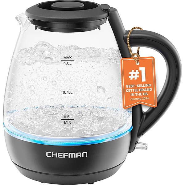 Chefman 1L 전기 유리 주전자
