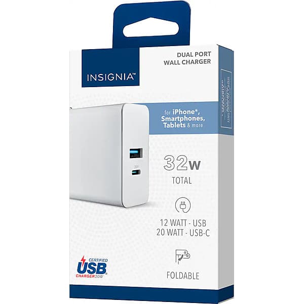 Insignia 32W Dual Port USB Wall Charger
