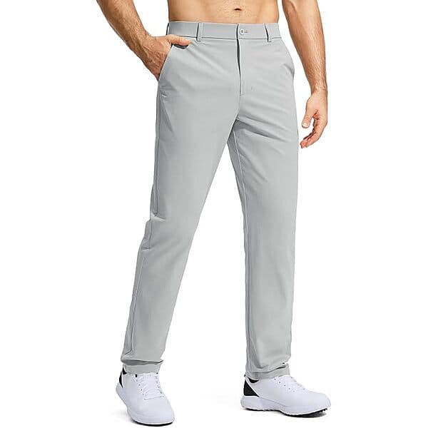Pudolla Men's Stretch Golf Pants with Pockets