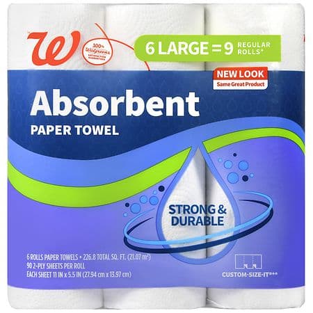 Walgreens Paper Towels (6-ct) or Bath Tissue (9-ct)