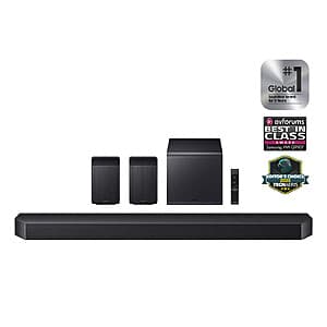 삼성 EPP/EDU: 삼성 11.1.4채널 Q시리즈 사운드바 + 서브우퍼 & 리어 스피커 $800 + 무료 배송