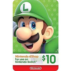 $10 닌텐도 eShop 기프트 카드 (디지털 코드) $9