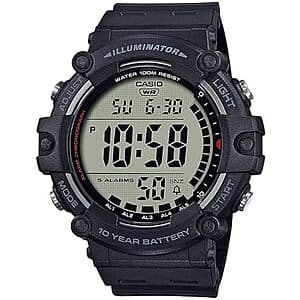 51.3mm 카시오 남성용 일루미네이터 AE1500WH 디지털 시계 (블랙) $24