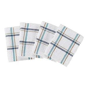 4-Pk Mainstays 12”x12” 우븐 키친 디시 클로스 세트 (멀티컬러) $3.60 + 무료 픽업