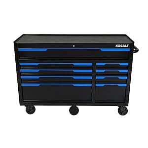 52" Kobalt K1 분체도장 스틸 롤링 하단 공구 캐비닛 $399 + 무료 픽업