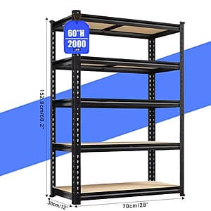 HAGOO 60인치 조절형 차고 보관 선반 $18 + 무료 배송