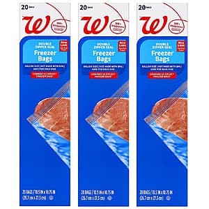 Walgreens 홈 푸드 보관백: 20개 갤런 보관/쿼트 냉동 등 3개 $2.80 + 무료 픽업 ($10 이상 주문)